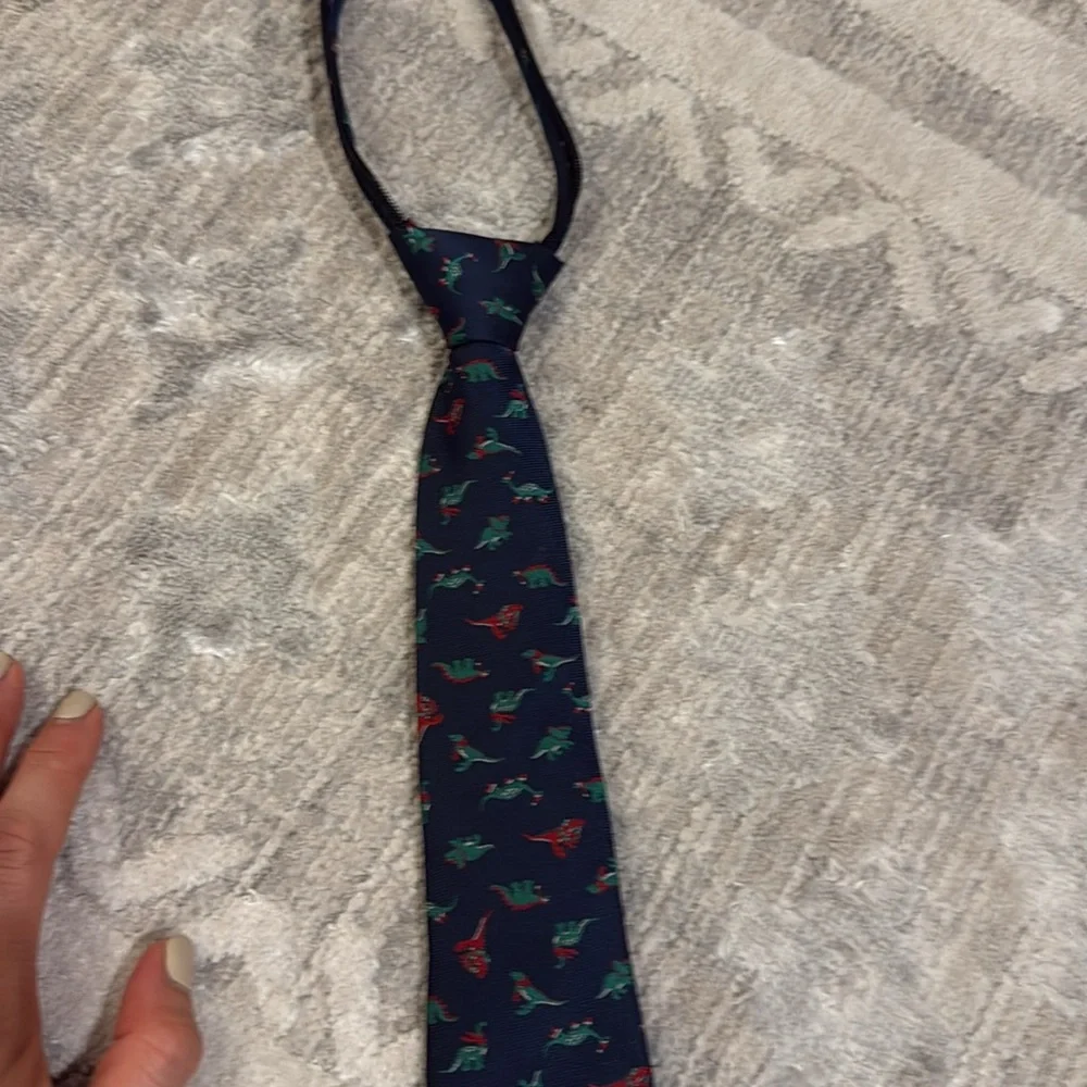 Navy Blue Dinosaur Pattern Tie for your little boy ❤️
